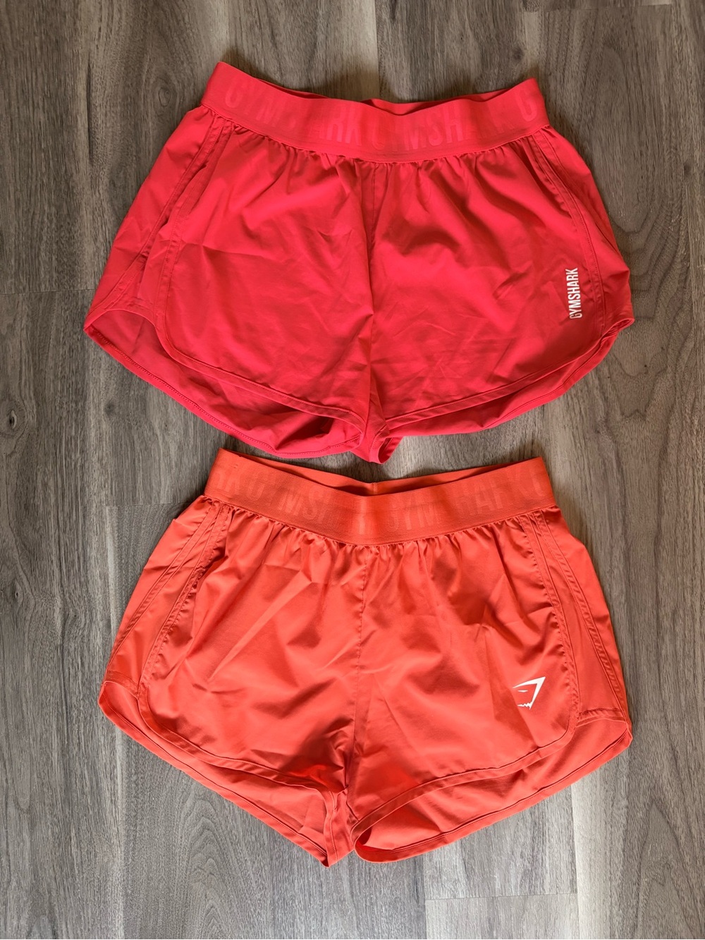 Gymshark Running Shorts Bundle – Red & Orange – Size Medium
